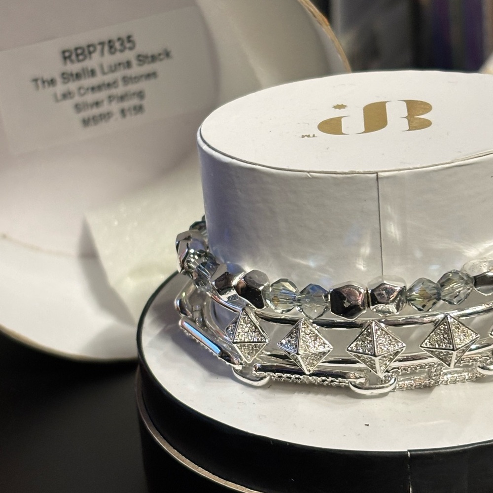 Silver Bracelet Stack by